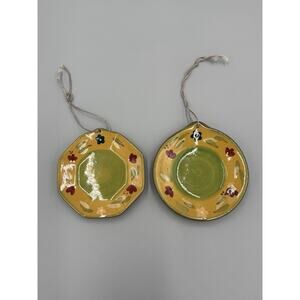 Set Of 2 Cannon Falls Hand Painted Miniature Plates